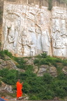 Cambodia Battambang Phnom Sampov Monks Buddha Statue 02