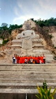 Cambodia Battambang Phnom Sampov Monks Buddha Statue 03