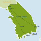 South Korea Tour Map-from to Seoul 01