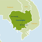Cambodia Tour Map Phnom Penh to Siem Reap 01